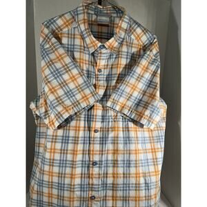 COLUMBIA SPORTSWEAR Plaid Short Sleeve Shirt Button Down Collar XL